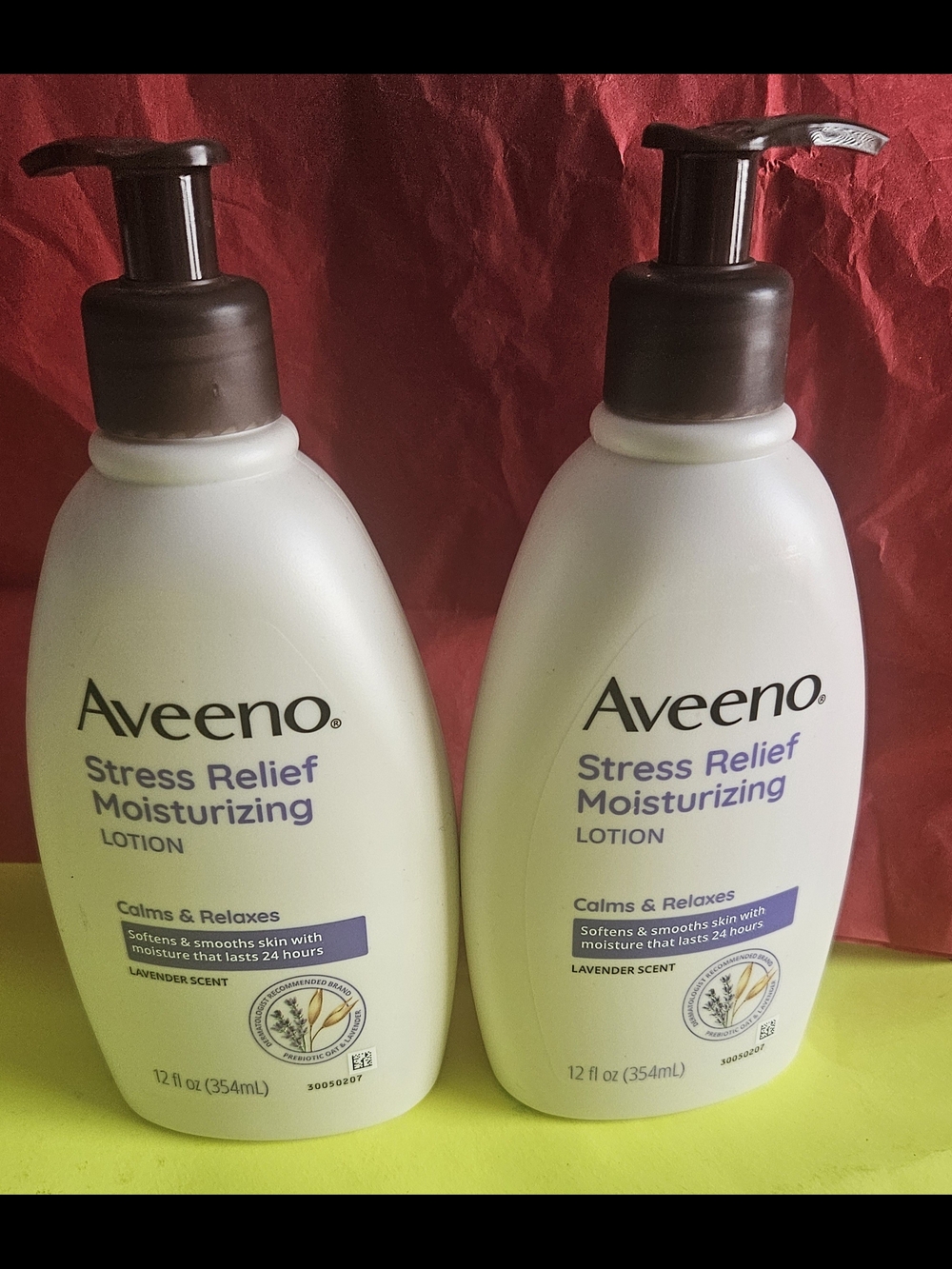 Set Of 2 Stress Relief Moisturizing Lotion - Lavender Scent, White 12oz